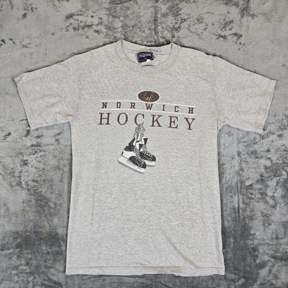 Jansport Norwich University Hockey Gray T-Shirt Size Small